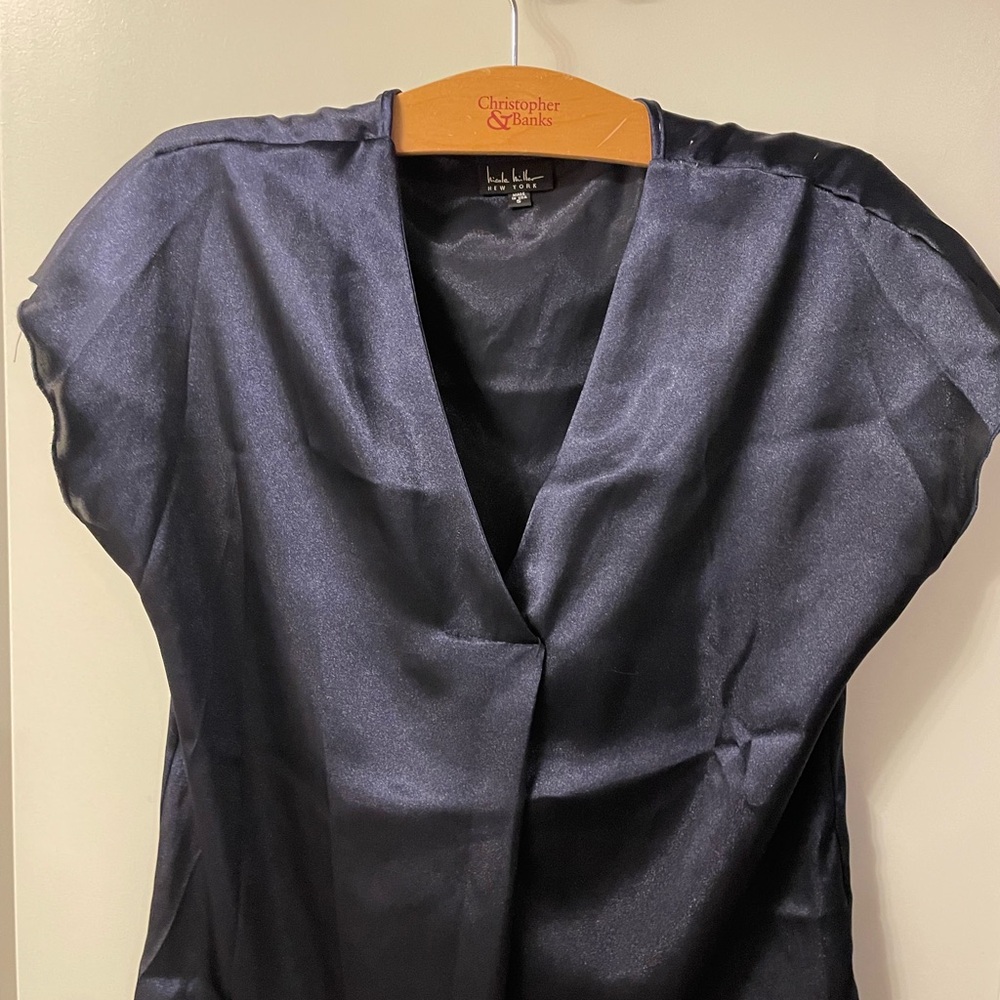 Nicole Miller Midnight Blue Blouse